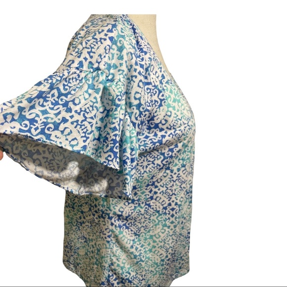 Lauren Ralph Lauren black label v neck top size small pattern. Baumwolle cotton - Picture 5 of 12